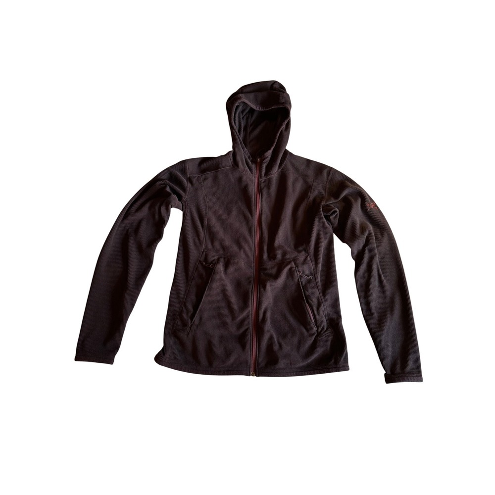 Arcteryx Women Polartec Fleece Hoodie Plum Brown XS/S Full Zip Layer